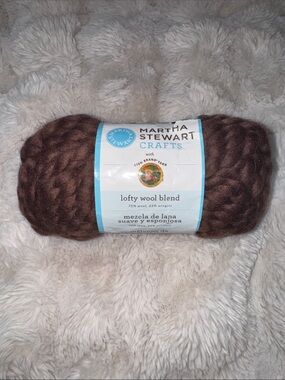 Martha Stewart Lofty Wool Blend Bridle Brown Yarn